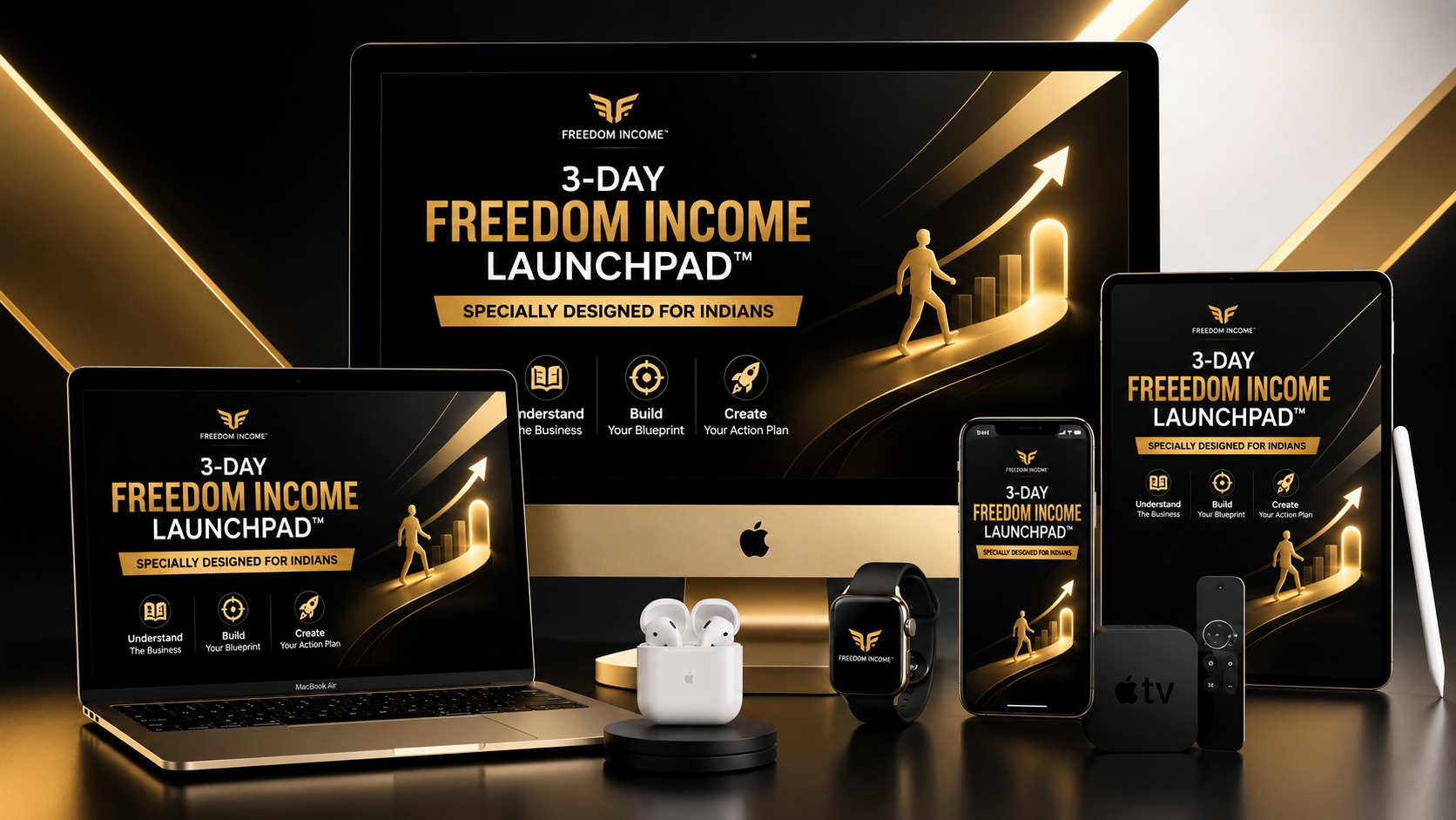 3-Day Freedom Income Launchpad™ shown across devices